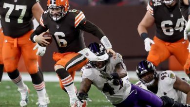 Baker Mayfield rushes Browns at Ravens Stats